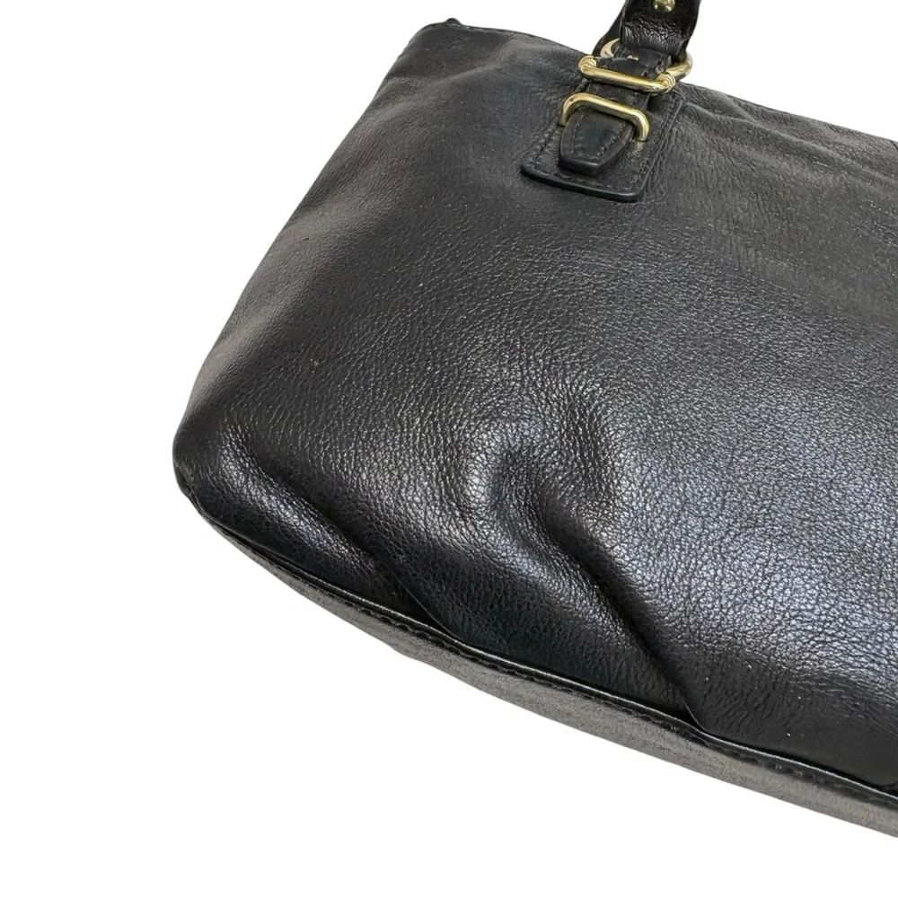 Coach black leather small Madison satchel